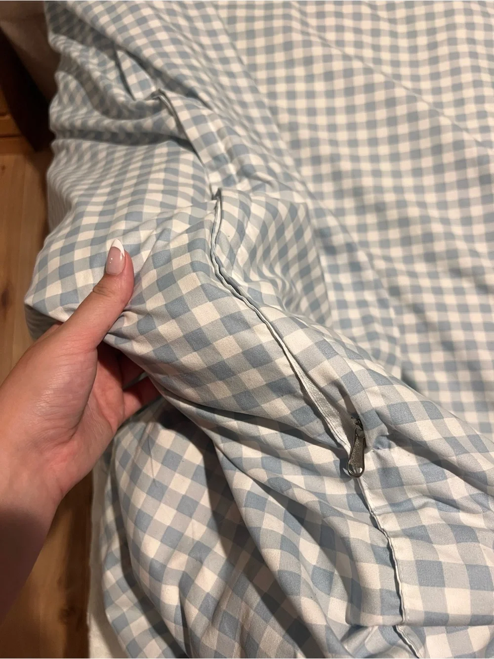 Blue Gingham Duvet COVER